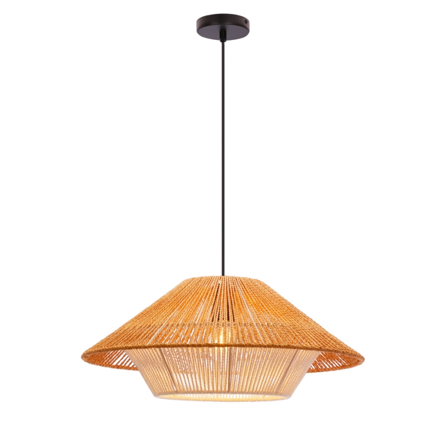 Pakaramā lustra uz vada AFRICA 1xE27/40W/230V pr. 50 cm brūna/krēmkrāsaina
