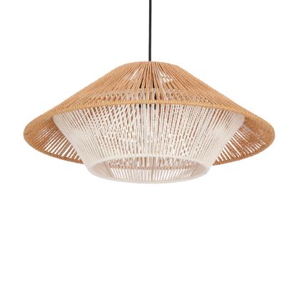 Pakaramā lustra uz vada AFRICA 1xE27/40W/230V pr. 50 cm brūna/krēmkrāsaina