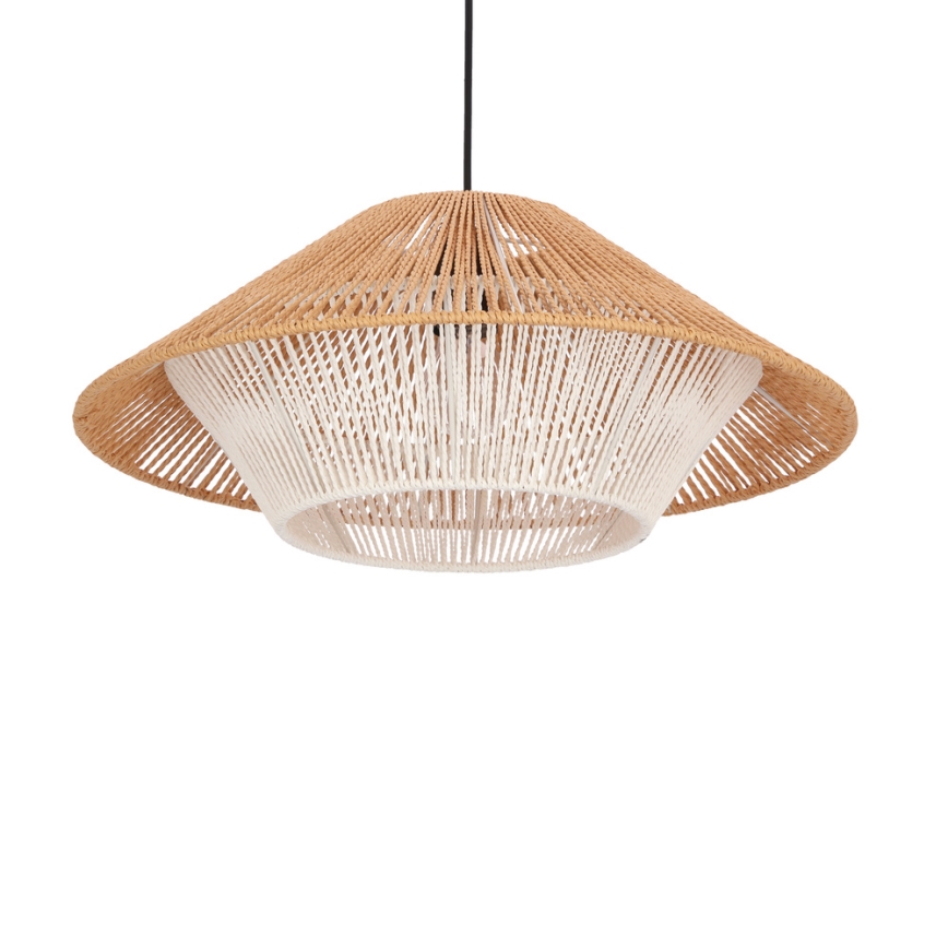 Pakaramā lustra uz vada AFRICA 1xE27/40W/230V pr. 50 cm brūna/krēmkrāsaina