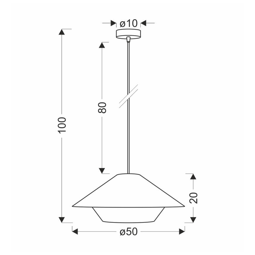 Pakaramā lustra uz vada AFRICA 1xE27/40W/230V pr. 50 cm brūna/krēmkrāsaina