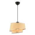Pakaramā lustra uz vada BARETTE 1xE27/60W/230V bēša/spīdīgs hroms