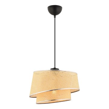 Pakaramā lustra uz vada BARETTE 1xE27/60W/230V bēša/spīdīgs hroms