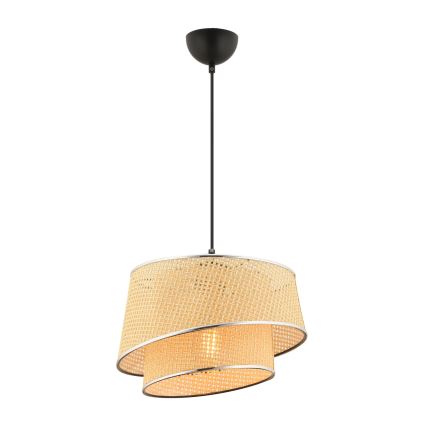 Pakaramā lustra uz vada BARETTE 1xE27/60W/230V bēša/spīdīgs hroms