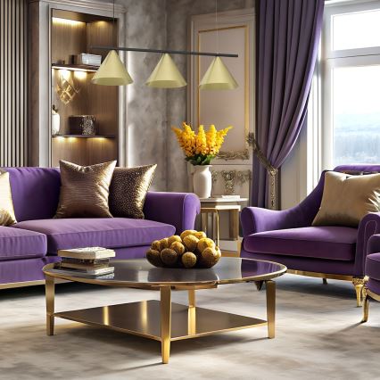 Pakaramā lustra uz vada CAPITAL 3xGX53/15W/230V zeltaina