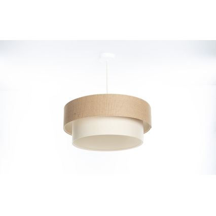 Pakaramā lustra uz vada DUO 1xE27/60W/230V Ø 50 cm bēša/krēma