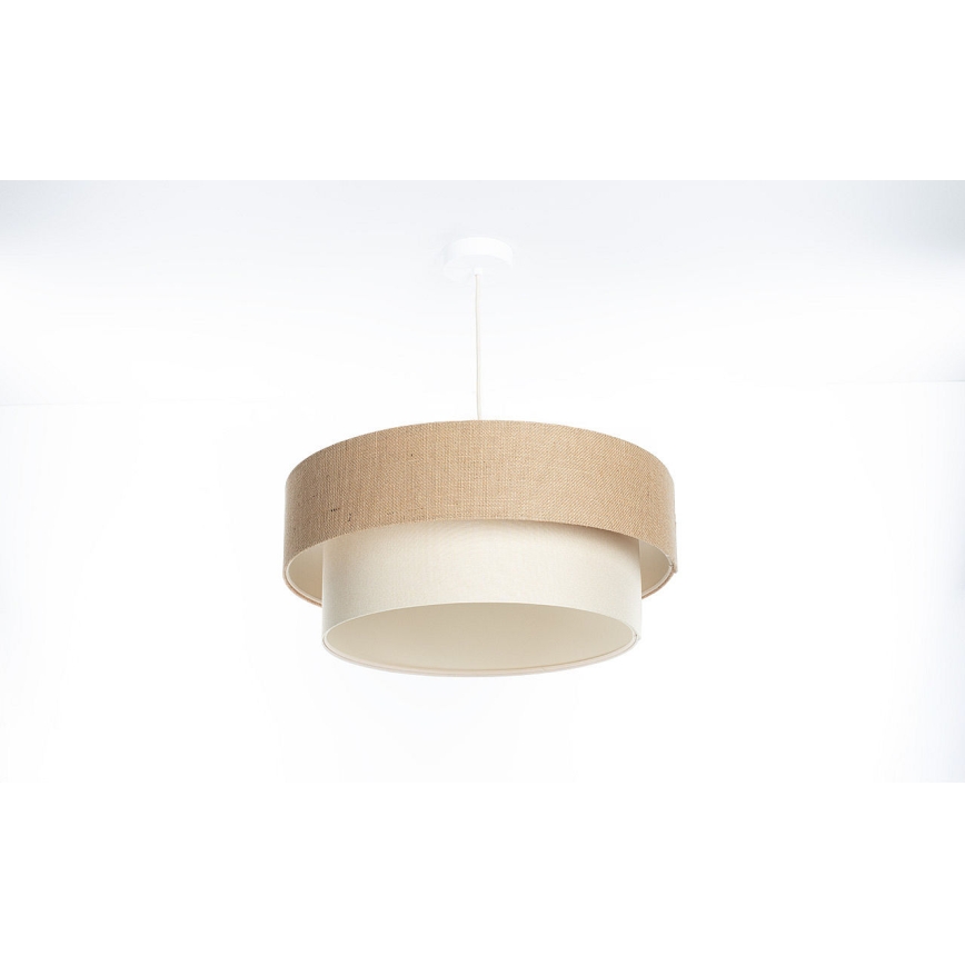 Pakaramā lustra uz vada DUO 1xE27/60W/230V Ø 50 cm bēša/krēma