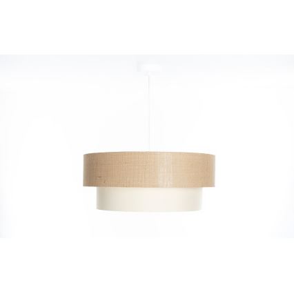 Pakaramā lustra uz vada DUO 1xE27/60W/230V Ø 50 cm bēša/krēma