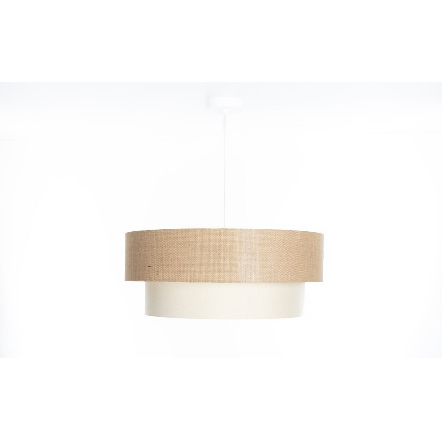 Pakaramā lustra uz vada DUO 1xE27/60W/230V Ø 50 cm bēša/krēma
