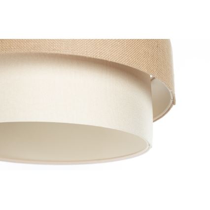 Pakaramā lustra uz vada DUO 1xE27/60W/230V Ø 50 cm bēša/krēma