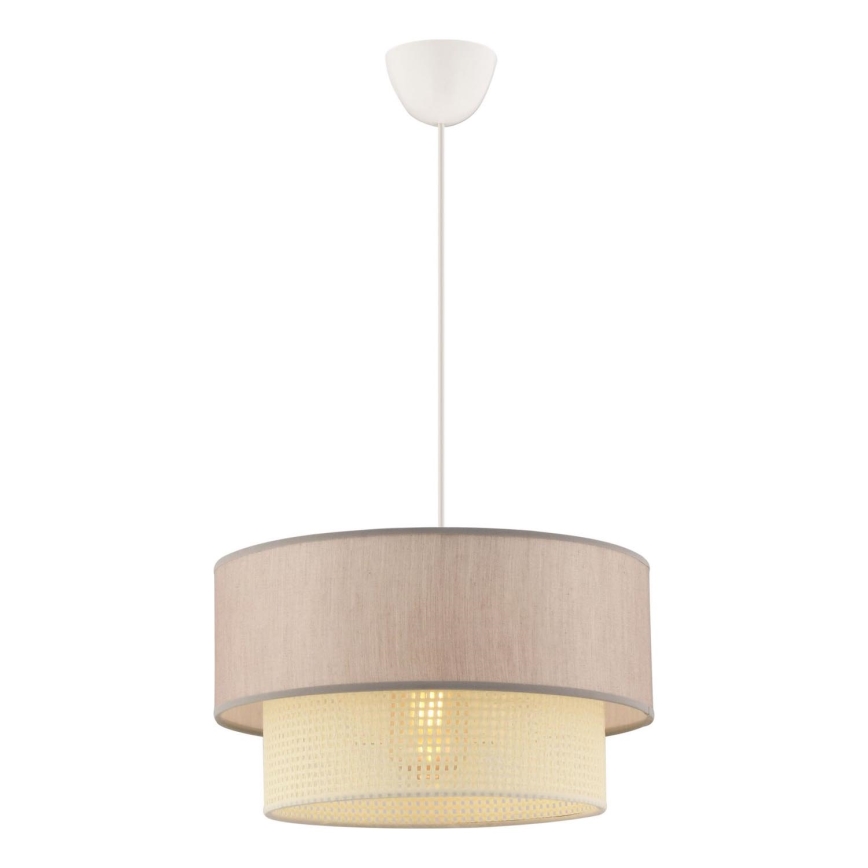 Pakaramā lustra uz vada ECHO 1xE27/60W/230V bēša/krēmkrāsā