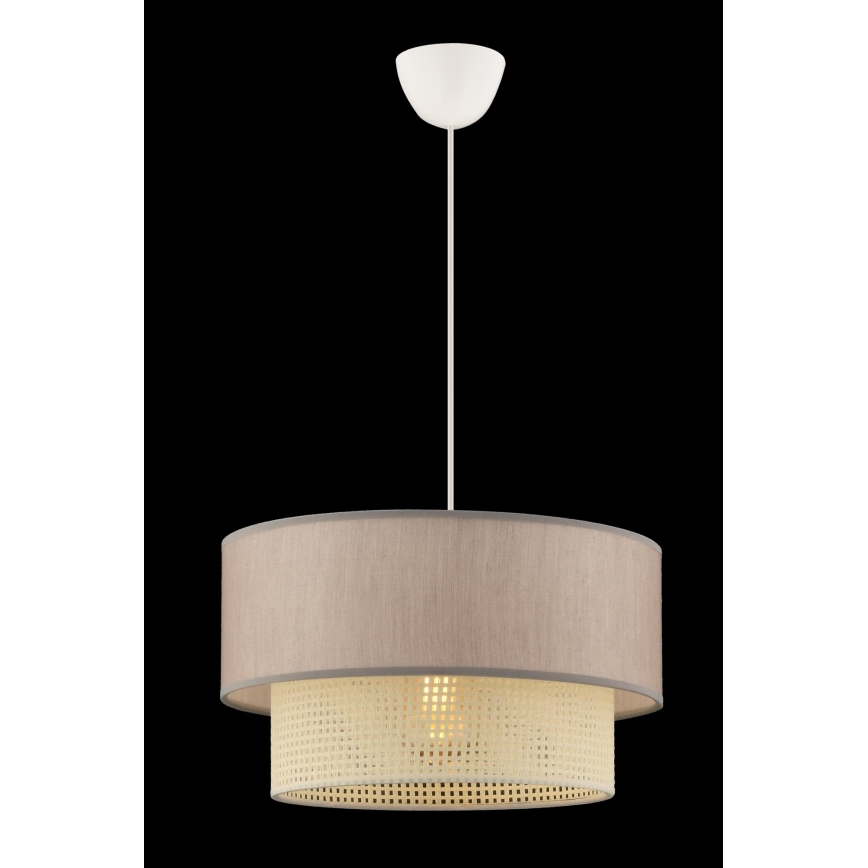Pakaramā lustra uz vada ECHO 1xE27/60W/230V bēša/krēmkrāsā