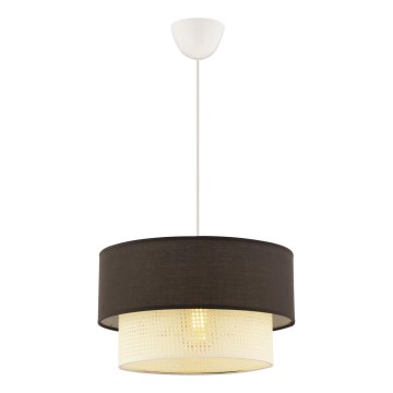 Pakaramā lustra uz vada ECHO 1xE27/60W/230V brūna/krēmkrāsaina