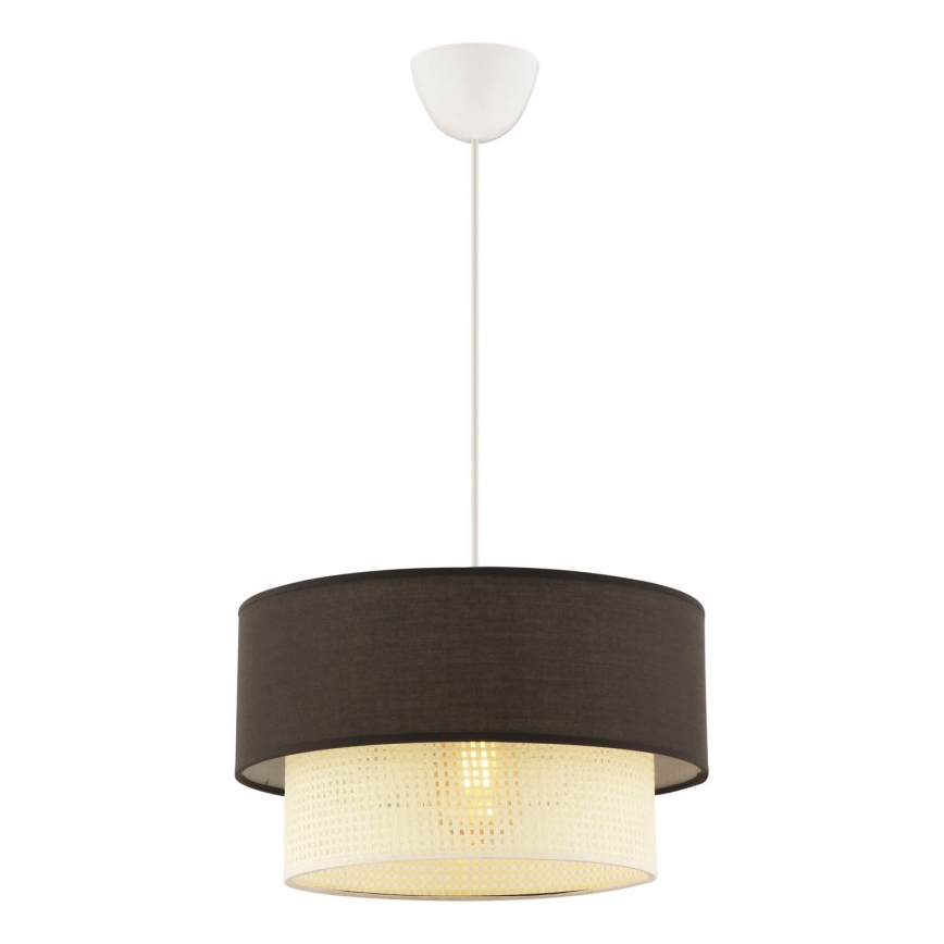 Pakaramā lustra uz vada ECHO 1xE27/60W/230V brūna/krēmkrāsaina