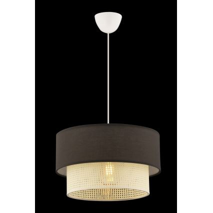 Pakaramā lustra uz vada ECHO 1xE27/60W/230V brūna/krēmkrāsaina