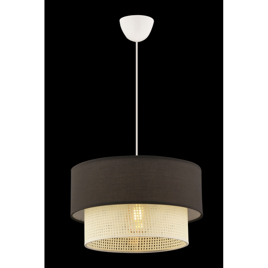 Pakaramā lustra uz vada ECHO 1xE27/60W/230V brūna/krēmkrāsaina