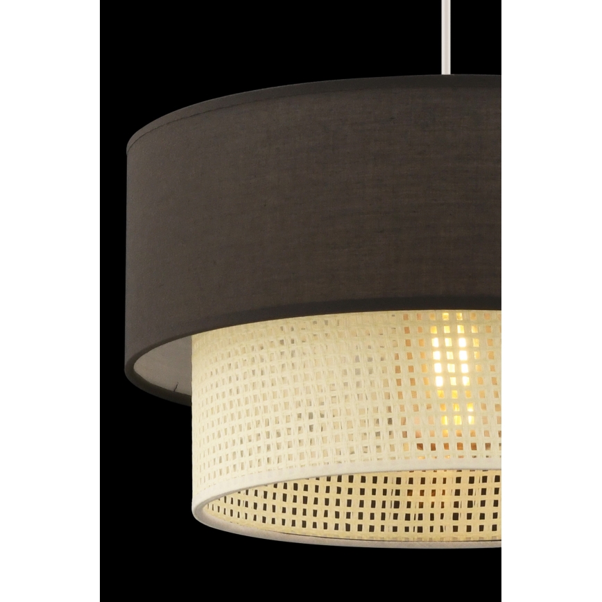 Pakaramā lustra uz vada ECHO 1xE27/60W/230V brūna/krēmkrāsaina