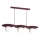 Pakaramā lustra uz vada FLAT 3xE27/15W/230V bordo