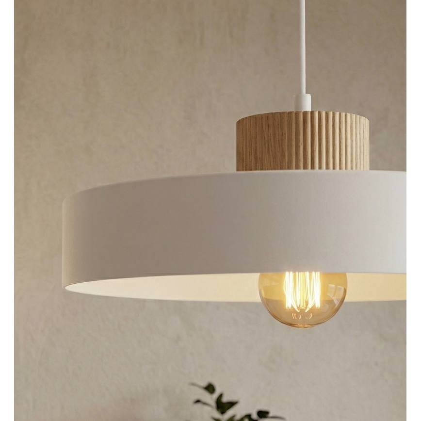 Pakaramā lustra uz vada KIVI 1xE27/15W/230V balta