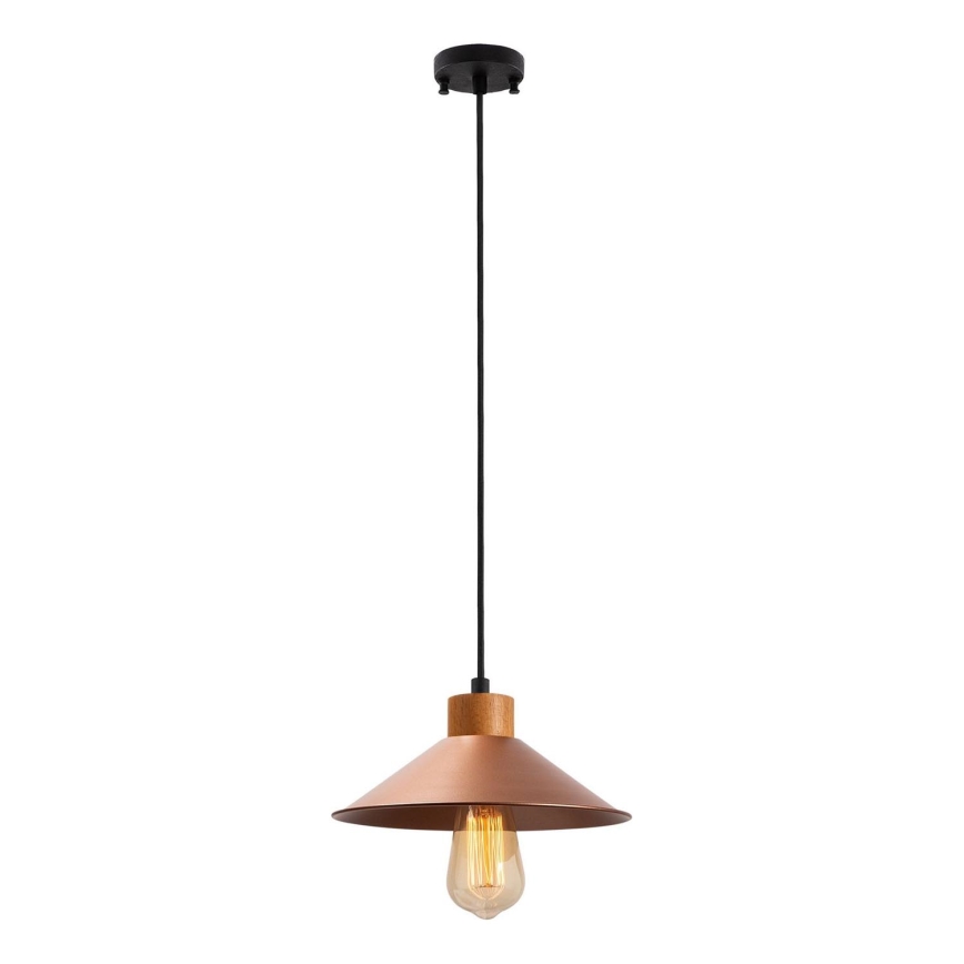Pakaramā lustra uz vada MANAVGAT 1xE27/40W/230V vara/brūna