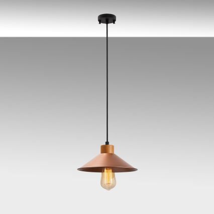 Pakaramā lustra uz vada MANAVGAT 1xE27/40W/230V vara/brūna