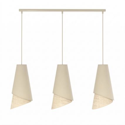Pakaramā lustra uz vada MODA 3xE27/15W/230V bēša/rotangs