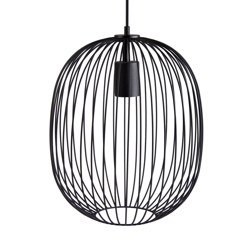 Pakaramā lustra uz vada OVELLA 1xE27/15W/230V Ø 34 cm melna