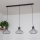 Pakaramā lustra uz vada SOLANO 3xE27/15W/230V melna/spīdīgs hroms