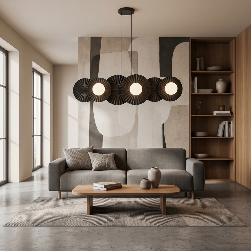 Pakaramā lustra uz vada UMBRA 6xG9/8W/230V, melna