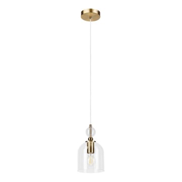 Pakaramā lustra uz vada VELARE 1xE27/15W/230V zeltaina/caurspīdīga
