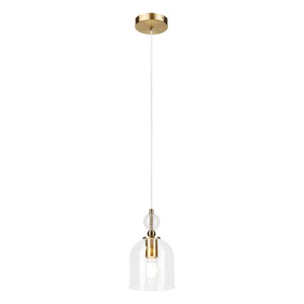 Pakaramā lustra uz vada VELARE 1xE27/15W/230V zeltaina/caurspīdīga