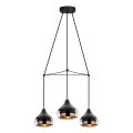 Pakaramā lustra uz vada YILDO 3xE27/40W/230V melna/varškrāsota