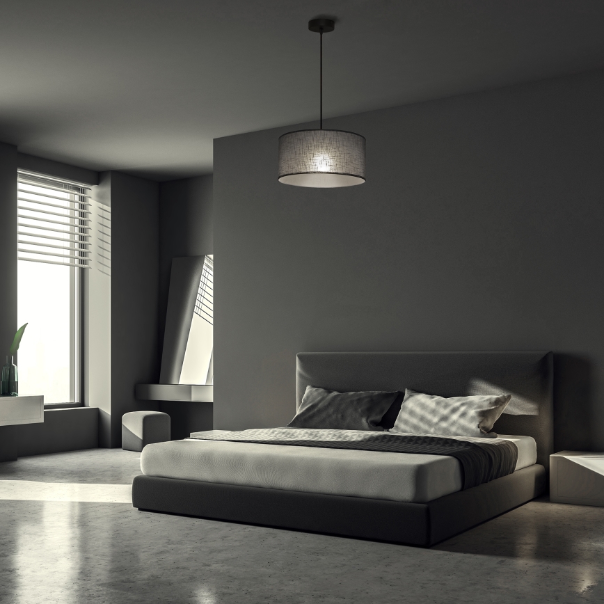 Pakaramais gaismeklis ALBA ar vadu, 1xE27/15W/230V, Ø 40 cm, pelēks