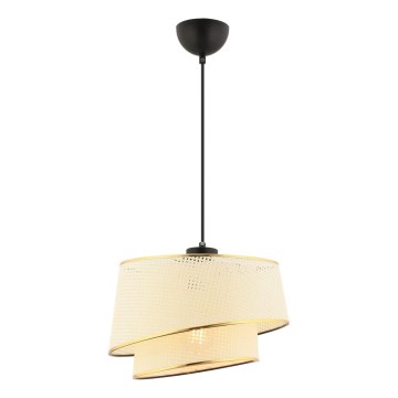Pakaramais gaismeklis ar kabeli BARETTE 1xE27/60W/230V krēmkrāsains/zeltains
