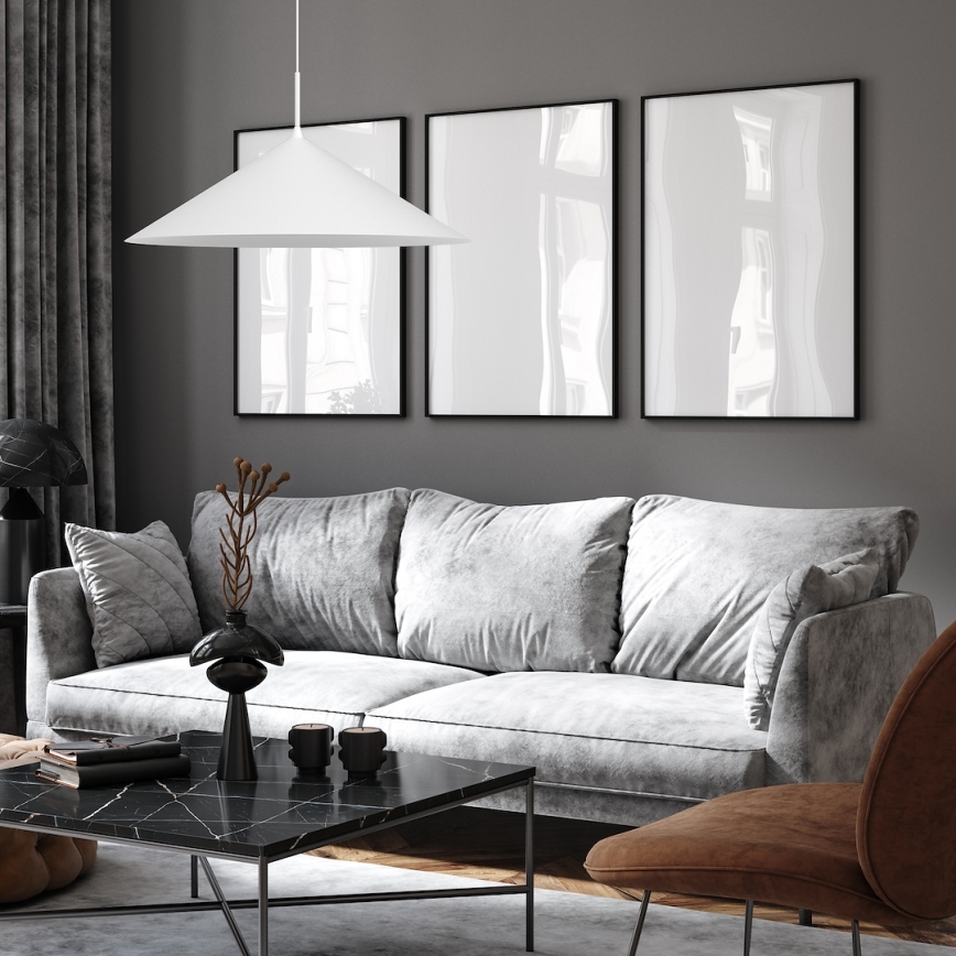 Pakaramais gaismeklis ar kabeli CAPITAL 1xGX53/15W/230V Ø 60 cm, balts