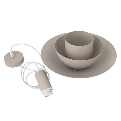 Pakaramais gaismeklis ar kabeli FERRO 1xE27/15W/230V pelēks