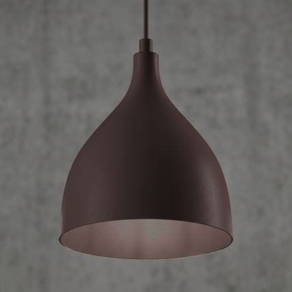 Pakaramais gaismeklis ar kabeli NOAK CLASSIC 1xE27/15W/230V brūns