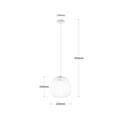 Pakaramais gaismeklis ar kabeli OVELLA 1xGX53/10W/230V Ø 25 cm krēmkrāsas