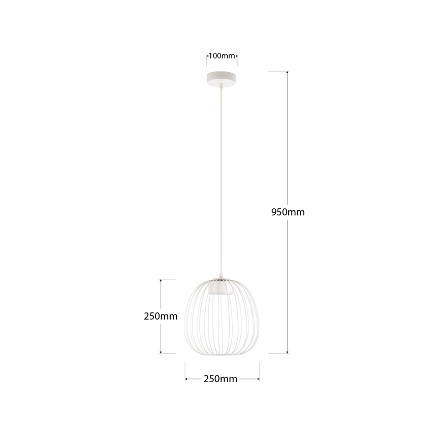 Pakaramais gaismeklis ar kabeli OVELLA 1xGX53/10W/230V Ø 25 cm krēmkrāsas