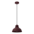 Pakaramais gaismeklis ar kabeli SVEN 1xE27/15W/230V burgundijas sarkans