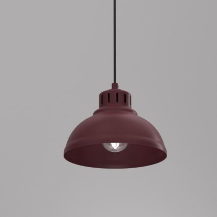Pakaramais gaismeklis ar kabeli SVEN 1xE27/15W/230V burgundijas sarkans