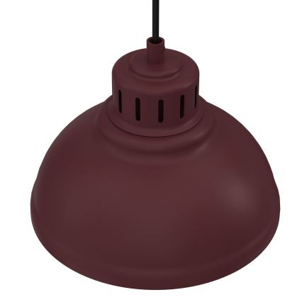 Pakaramais gaismeklis ar kabeli SVEN 1xE27/15W/230V burgundijas sarkans