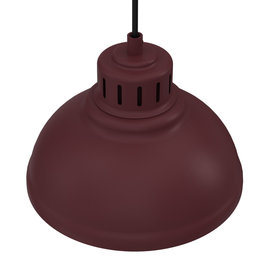 Pakaramais gaismeklis ar kabeli SVEN 1xE27/15W/230V burgundijas sarkans