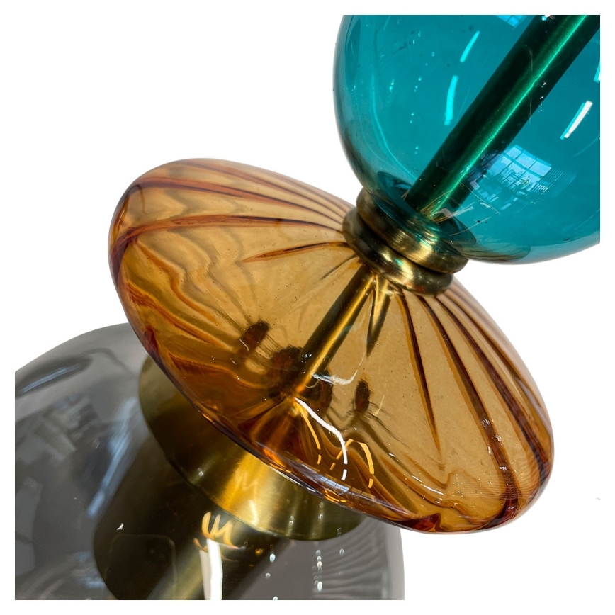 Pakaramais gaismeklis ar kabeli TROPEA 1xE27/15W/230V melns/dūmakaini zils/bēšs