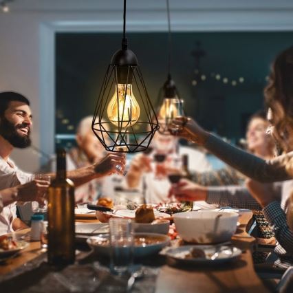 Pakaramais gaismeklis ar vadu 1xE27/40W/230V melns