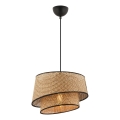 Pakaramais gaismeklis ar vadu BARETTE 1xE27/60W/230V brūns/melns