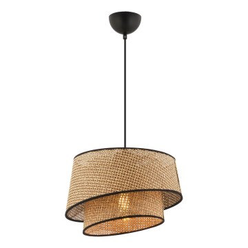Pakaramais gaismeklis ar vadu BARETTE 1xE27/60W/230V brūns/melns