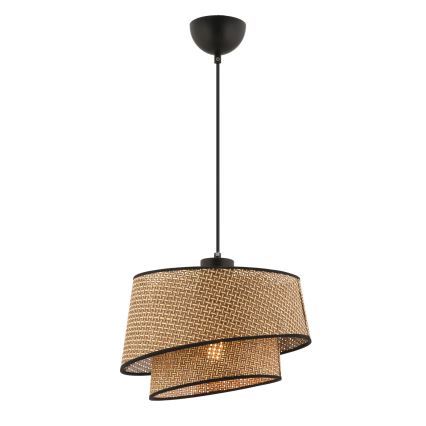 Pakaramais gaismeklis ar vadu BARETTE 1xE27/60W/230V brūns/melns