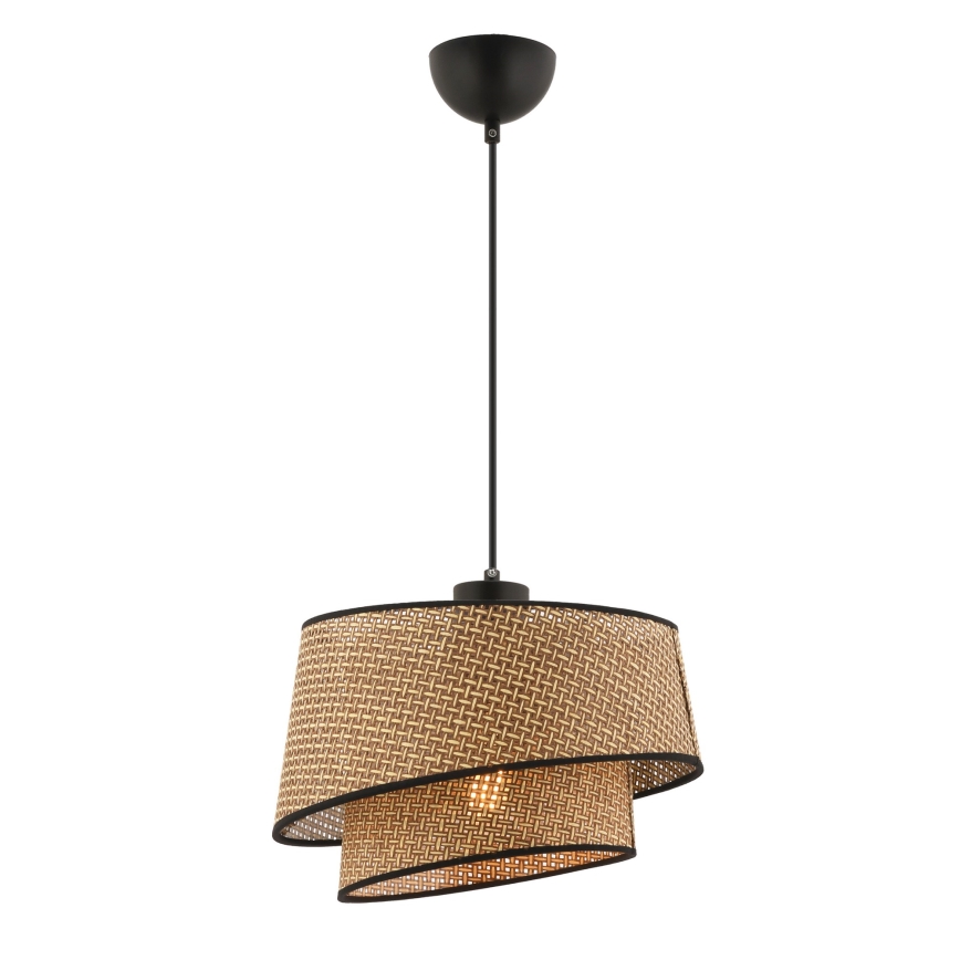 Pakaramais gaismeklis ar vadu BARETTE 1xE27/60W/230V brūns/melns