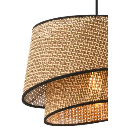 Pakaramais gaismeklis ar vadu BARETTE 1xE27/60W/230V brūns/melns