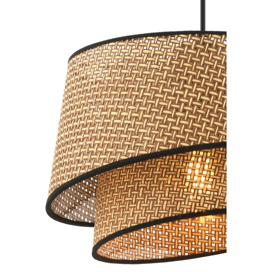 Pakaramais gaismeklis ar vadu BARETTE 1xE27/60W/230V brūns/melns